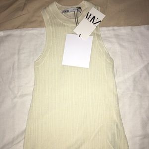 ZARA SHEER OFF WHITE TOP